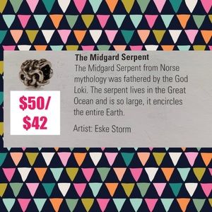 Trollbeads Sterling Silver “Midgard Serpent” bead